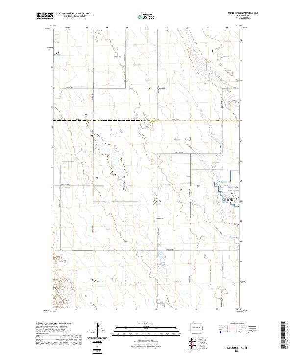 Burlington NW, ND — USGS 7.5-minute topo (2024)