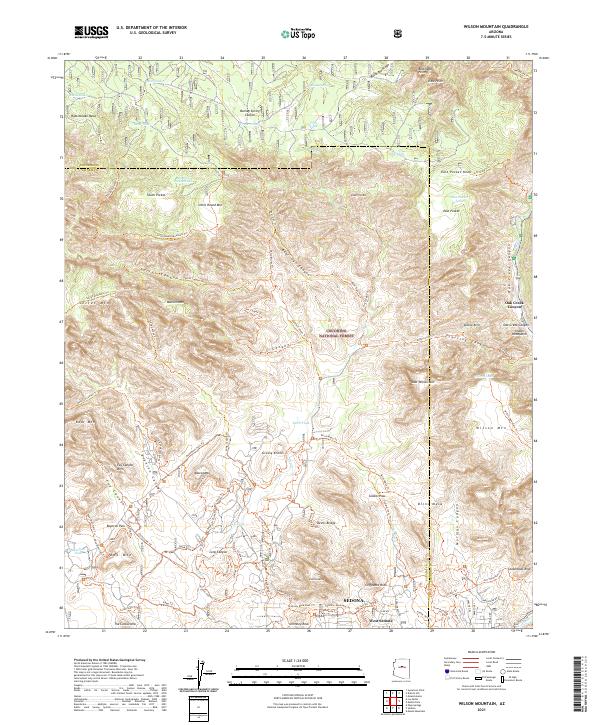 Wilson Mountain, AZ — USGS 7.5-minute topo (2021)