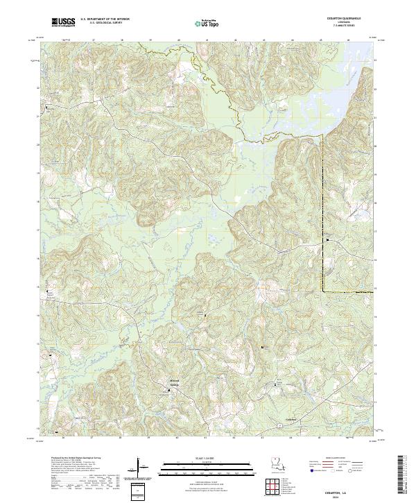 Cedarton, LA — USGS 7.5-minute topo (2024)
