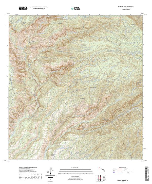 Waimea Canyon, HI — USGS 7.5-minute topo (2024)