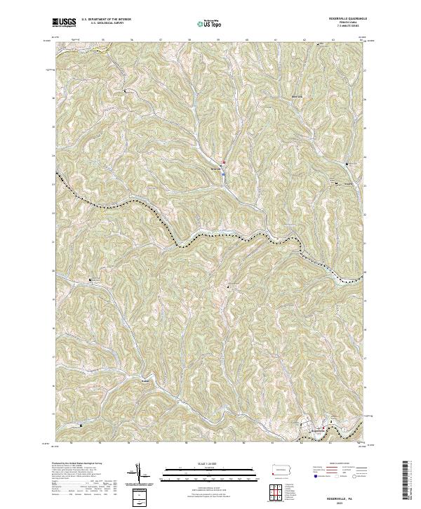 Rogersville, PA — USGS 7.5-minute topo (2023)