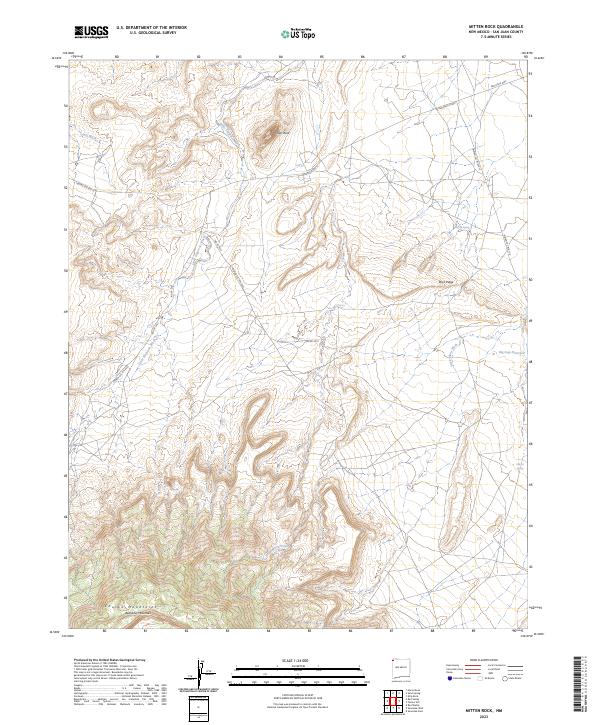 Mitten Rock, NM — USGS 7.5-minute topo (2023)
