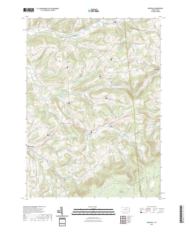 Roseville, PA — USGS 7.5-minute topo (2023)