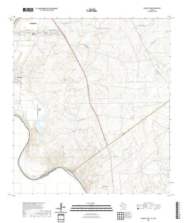 O'Keefe Lake, TX,TAM, US — USGS 7.5-minute topo (2022)