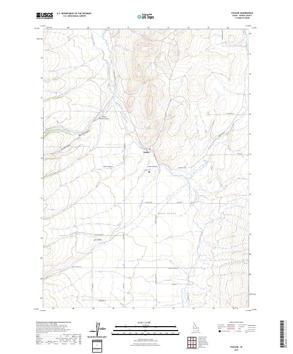 Pauline, ID — USGS 7.5-minute topo (2023)