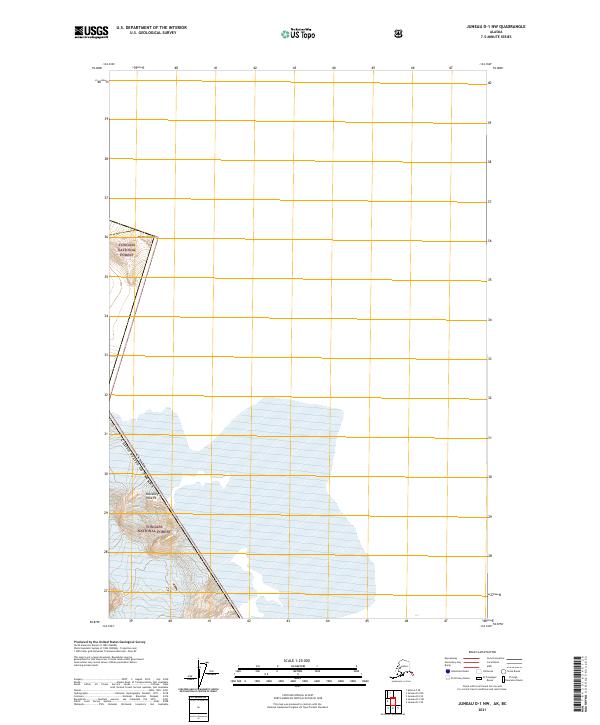 Juneau D-1 NW, AK-BC — USGS 7.5-minute topo (2021)