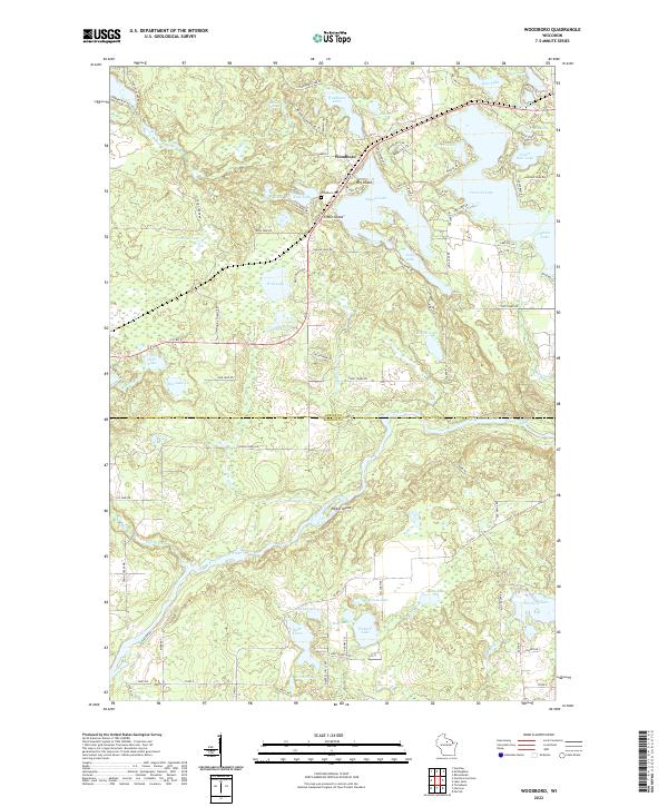 Woodboro, WI — USGS 7.5-minute topo (2022)