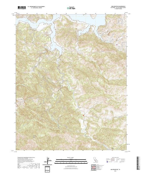 Lime Mountain, CA — USGS 7.5-minute topo (2021)
