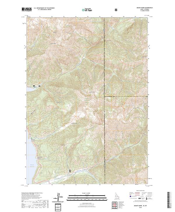 Mount Baird, ID-WY — USGS 7.5-minute topo (2024)