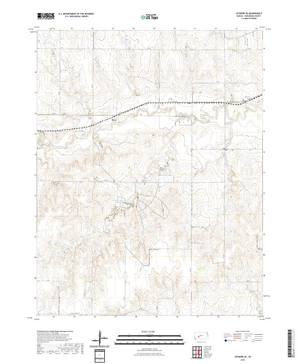 Jetmore SE, KS — USGS 7.5-minute topo (2022)