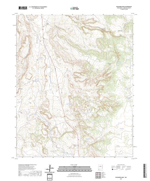Wildhorse Mesa, NM — USGS 7.5-minute topo (2023)