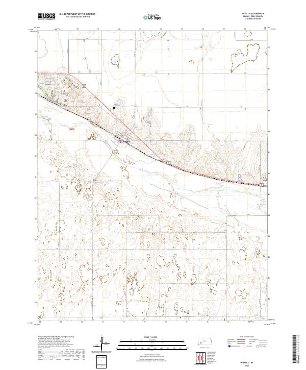 Ingalls, KS — USGS 7.5-minute topo (2022)