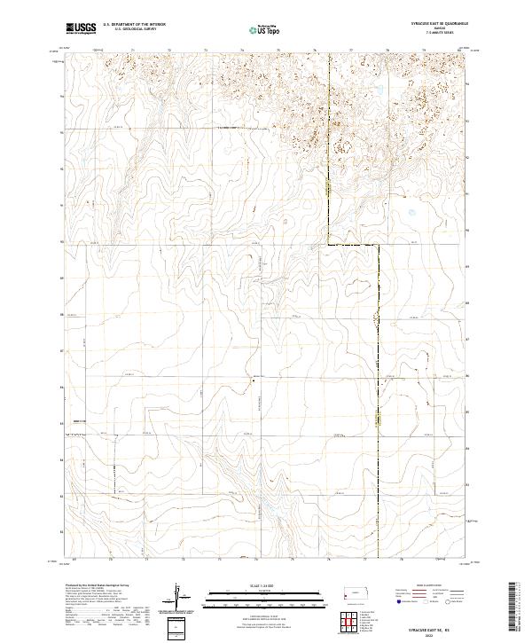 Syracuse East SE, KS — USGS 7.5-minute topo (2022)