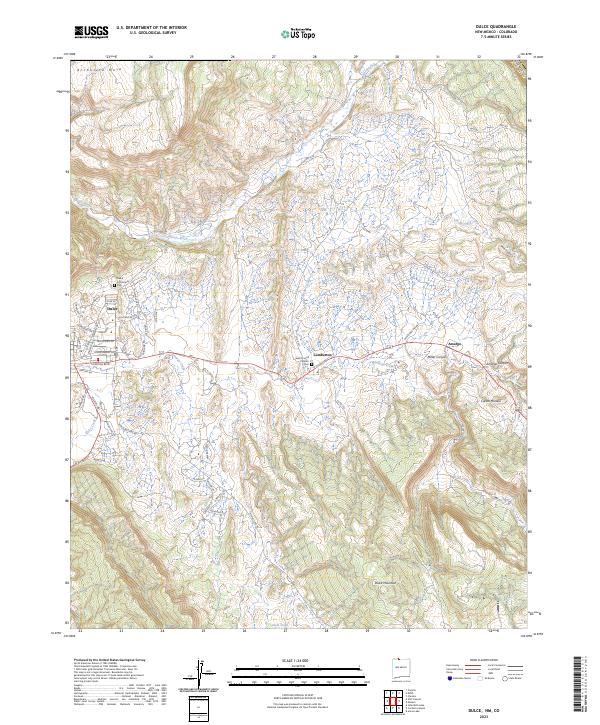 Dulce, NM-CO — USGS 7.5-minute topo (2023)