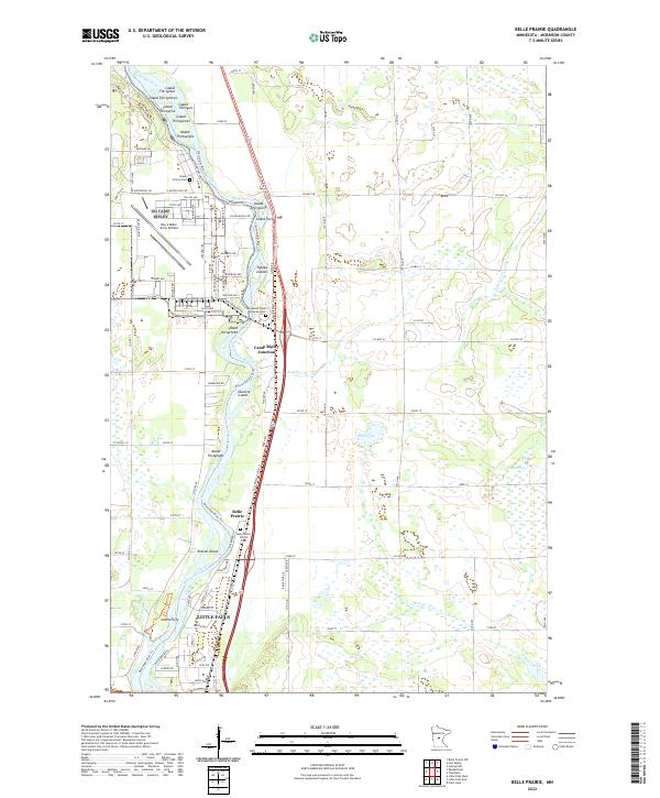 Belle Prairie, MN — USGS 7.5-minute topo (2022)