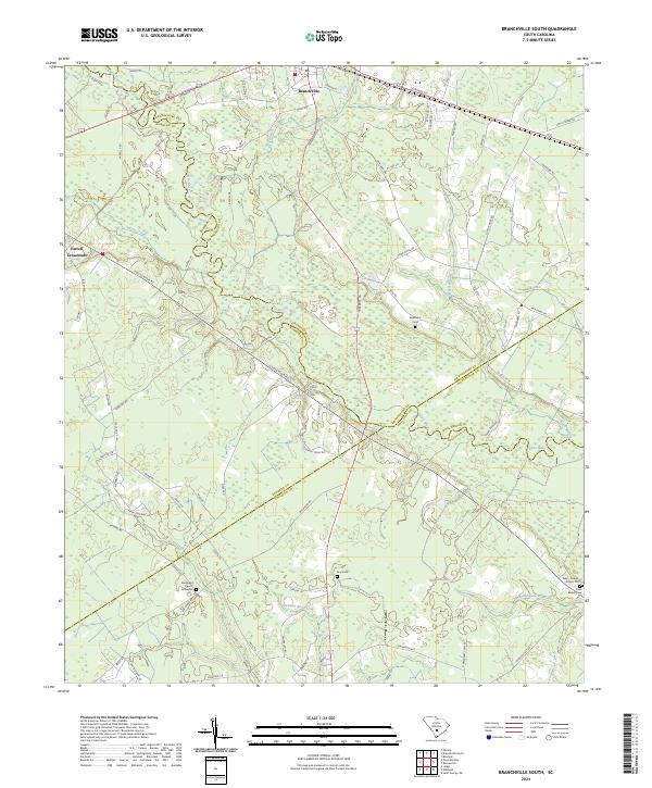 Branchville South, SC — USGS 7.5-minute topo (2024)