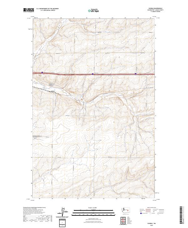 Schrag, WA — USGS 7.5-minute topo (2023)