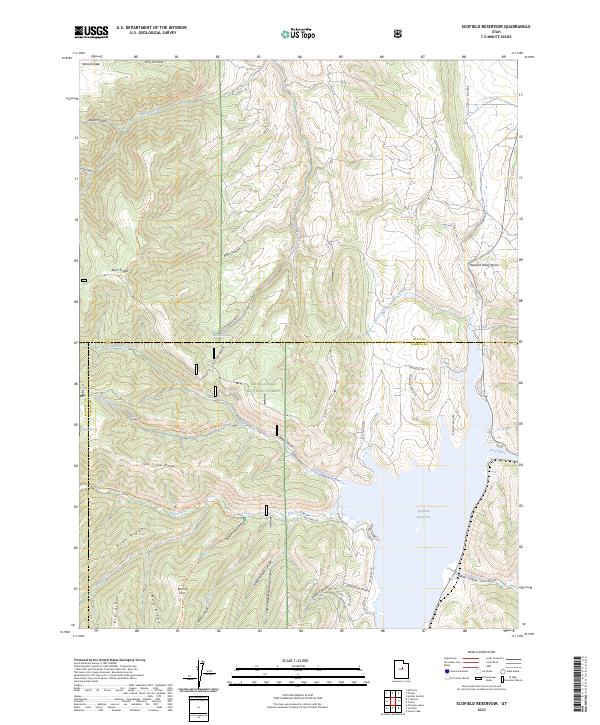 Scofield Reservoir, UT — USGS 7.5-minute topo (2023)