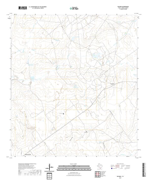 Escobas, TX — USGS 7.5-minute topo (2022)