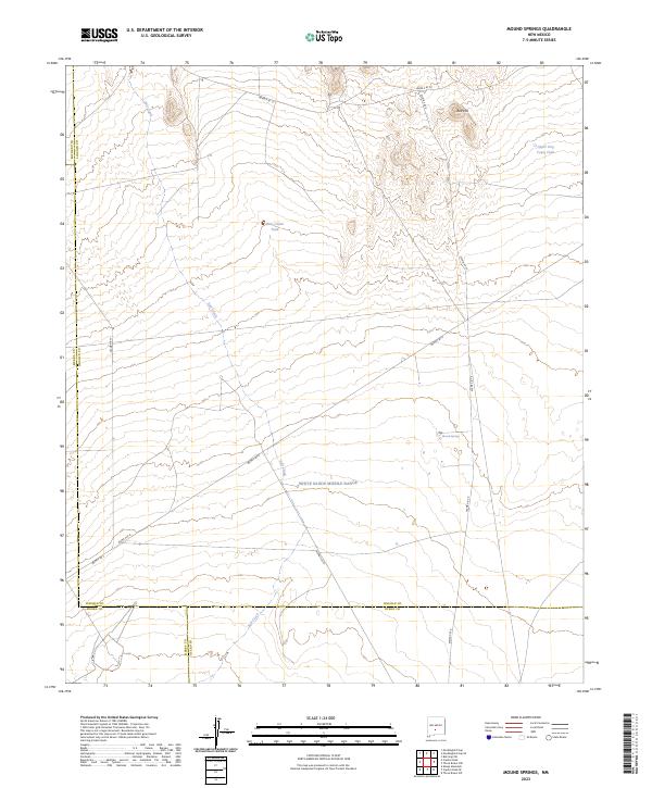 Mound Springs, NM — USGS 7.5-minute topo (2023)