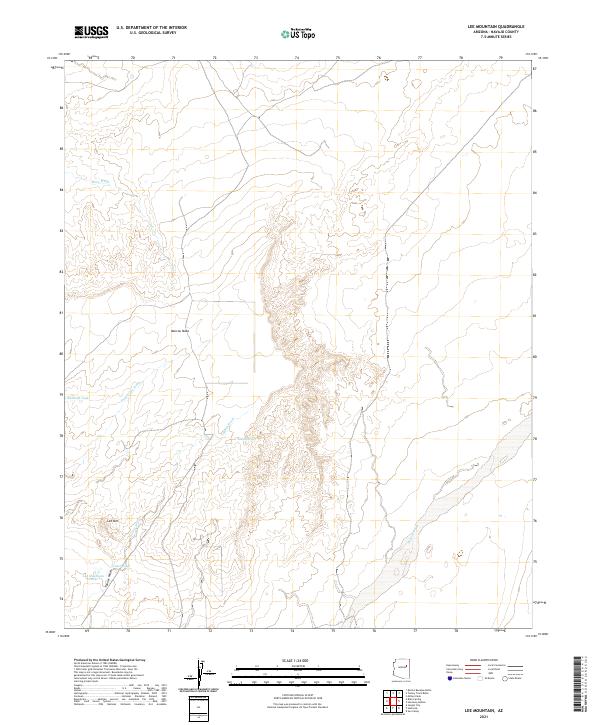 Lee Mountain, AZ — USGS 7.5-minute topo (2021)