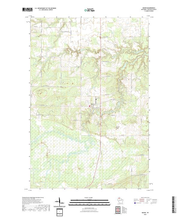 Mason, WI — USGS 7.5-minute topo (2022)