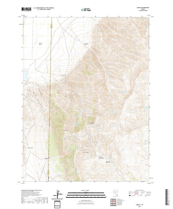 Cortez, NV — USGS 7.5-minute topo (2021)