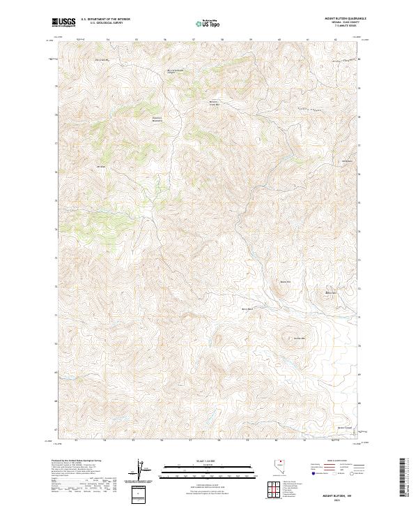 Mount Blitzen, NV — USGS 7.5-minute topo (2021)