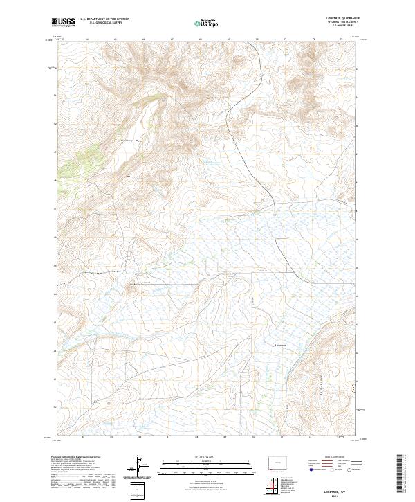 Lonetree, WY — USGS 7.5-minute topo (2021)