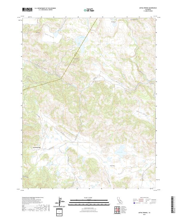 Aetna Springs, CA — USGS 7.5-minute topo (2021)