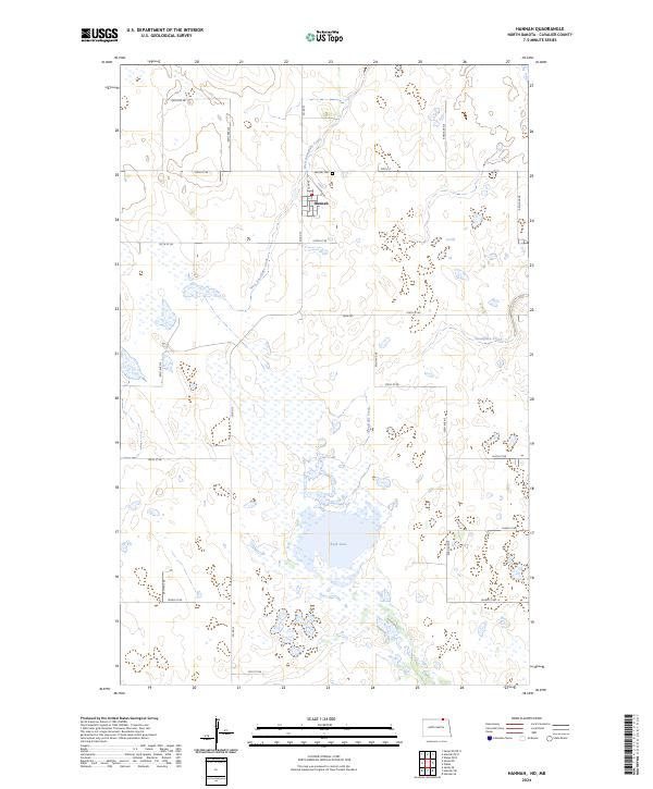 Hannah, ND-MB — USGS 7.5-minute topo (2024)