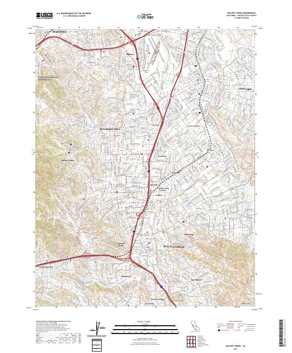 Walnut Creek, CA — USGS 7.5-minute topo (2021)
