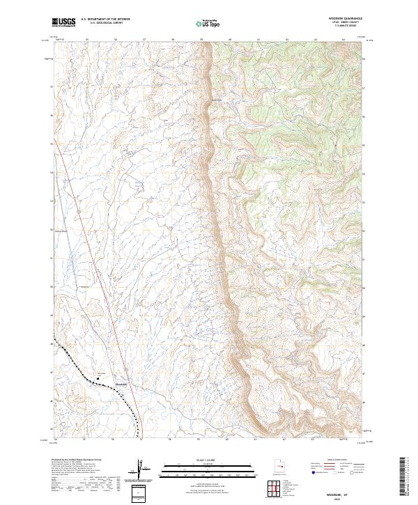 Woodside, UT — USGS 7.5-minute topo (2023)