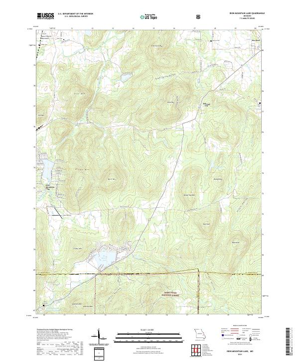 Iron Mountain Lake, MO — USGS 7.5-minute topo (2021)