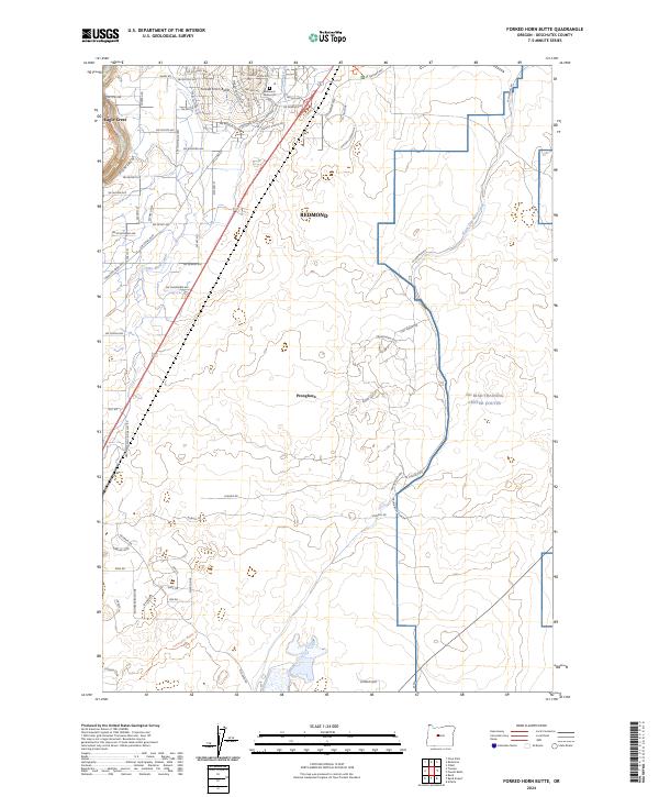 Forked Horn Butte, OR — USGS 7.5-minute topo (2024)