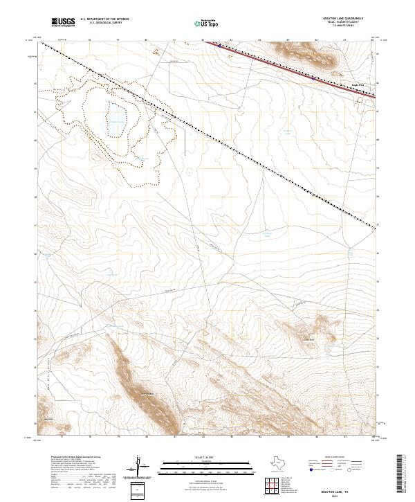 Grayton Lake, TX — USGS 7.5-minute topo (2022)