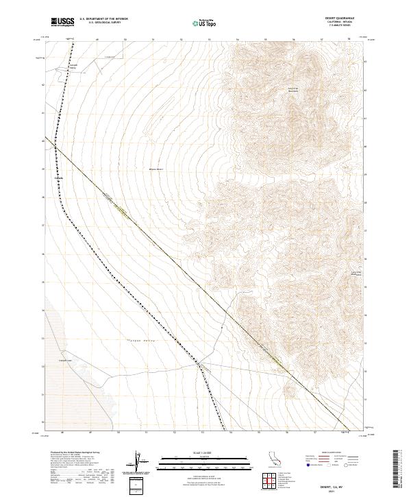 Desert, CA-NV — USGS 7.5-minute topo (2021)