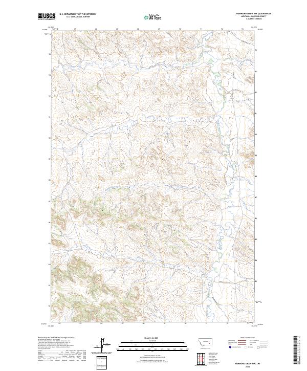 Hammond Draw NW, MT — USGS 7.5-minute topo (2024)