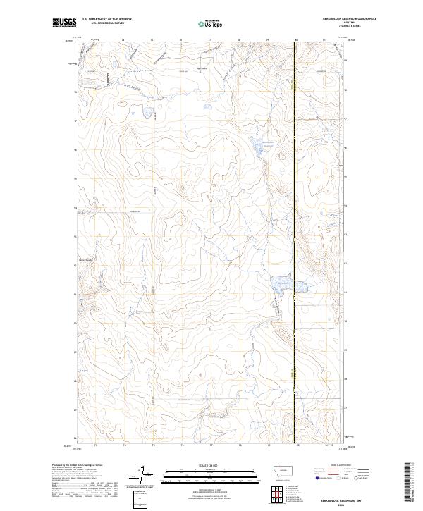 Berkholder Reservoir, MT — USGS 7.5-minute topo (2024)