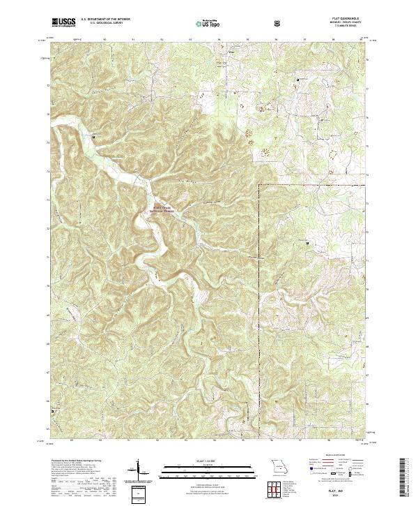 Flat, MO — USGS 7.5-minute topo (2021)