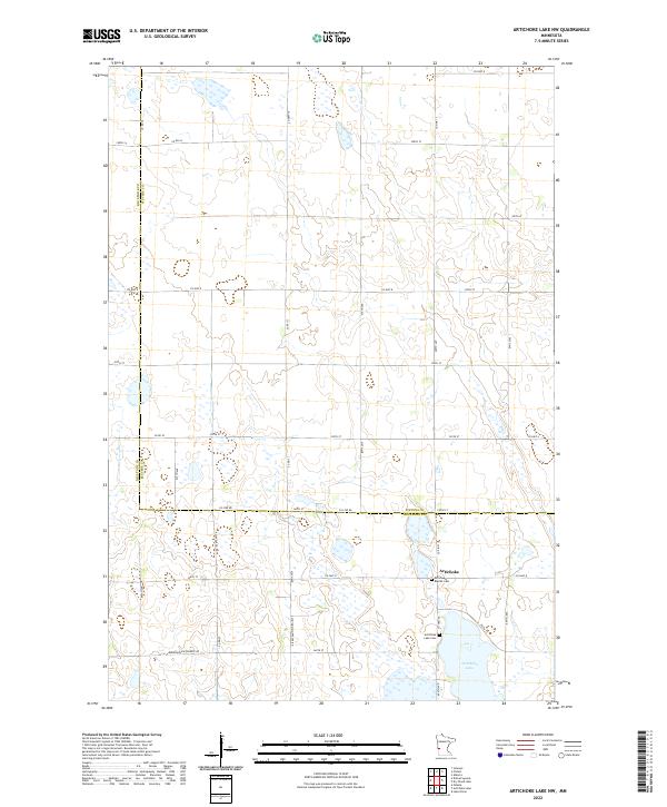 Artichoke Lake NW, MN — USGS 7.5-minute topo (2022)