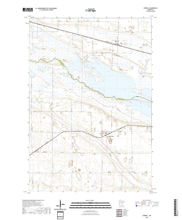 Correll, MN — USGS 7.5-minute topo (2022)