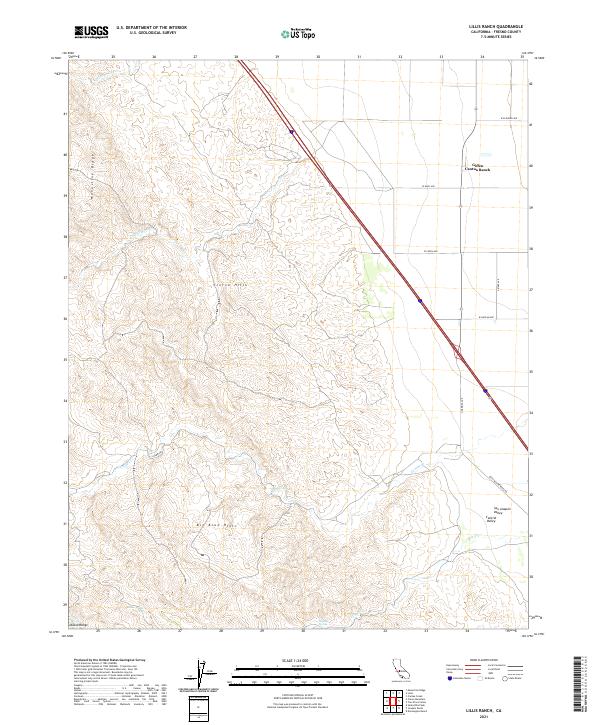 Lillis Ranch, CA — USGS 7.5-minute topo (2021)
