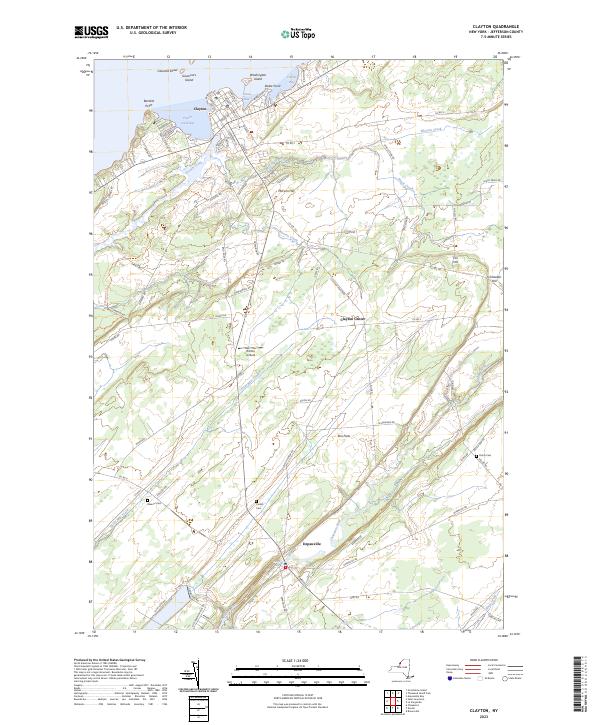 Clayton, NY — USGS 7.5-minute topo (2023)