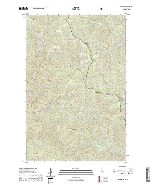 Berge Peak, ID-MT — USGS 7.5-minute topo (2024)