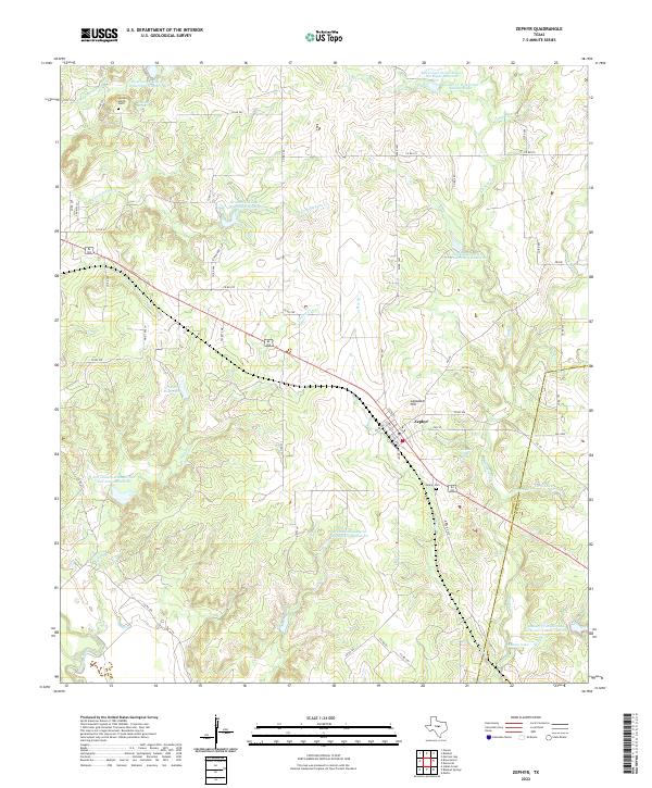 Zephyr, TX — USGS 7.5-minute topo (2022)