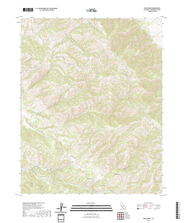 Rana Creek, CA — USGS 7.5-minute topo (2021)