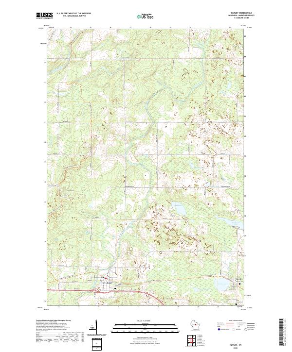 Hatley, WI — USGS 7.5-minute topo (2022)