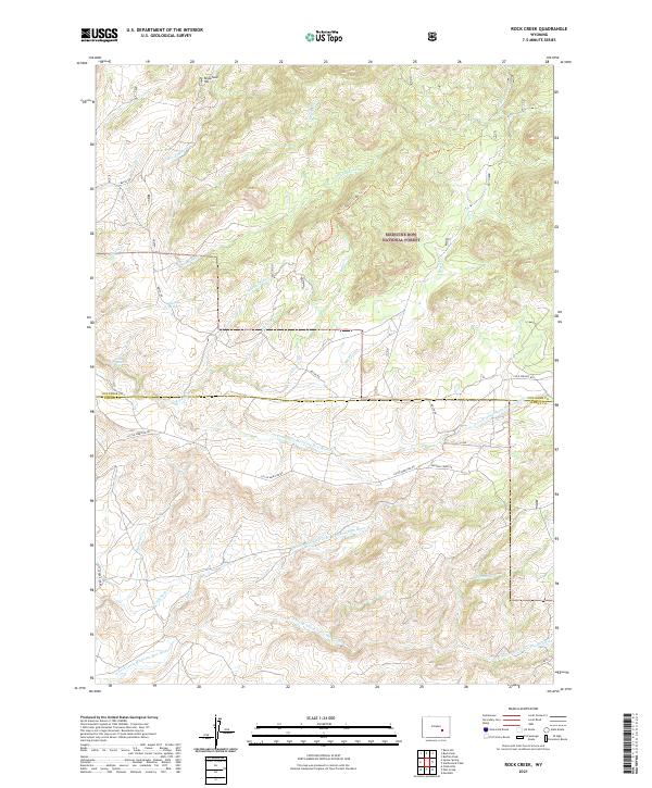 Rock Creek, WY — USGS 7.5-minute topo (2021)