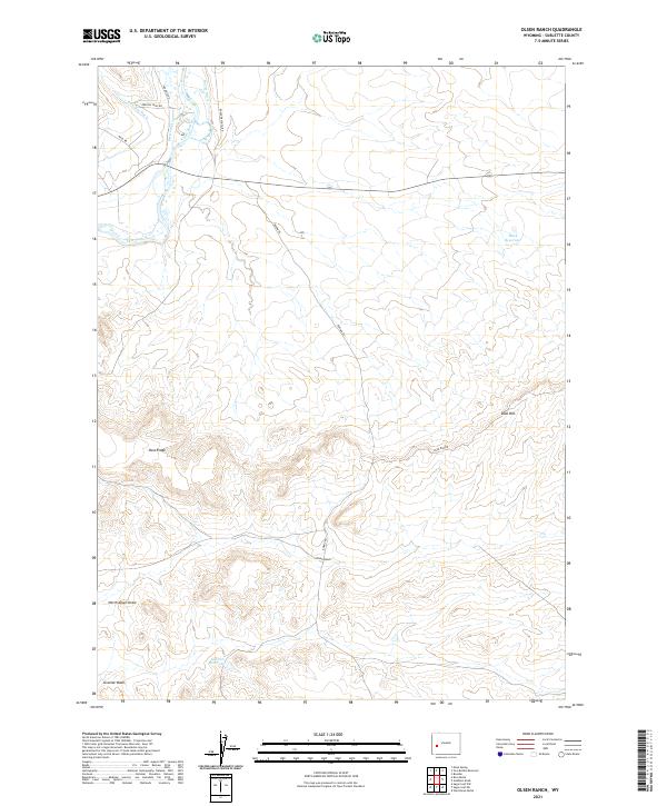 Olsen Ranch, WY — USGS 7.5-minute topo (2021)